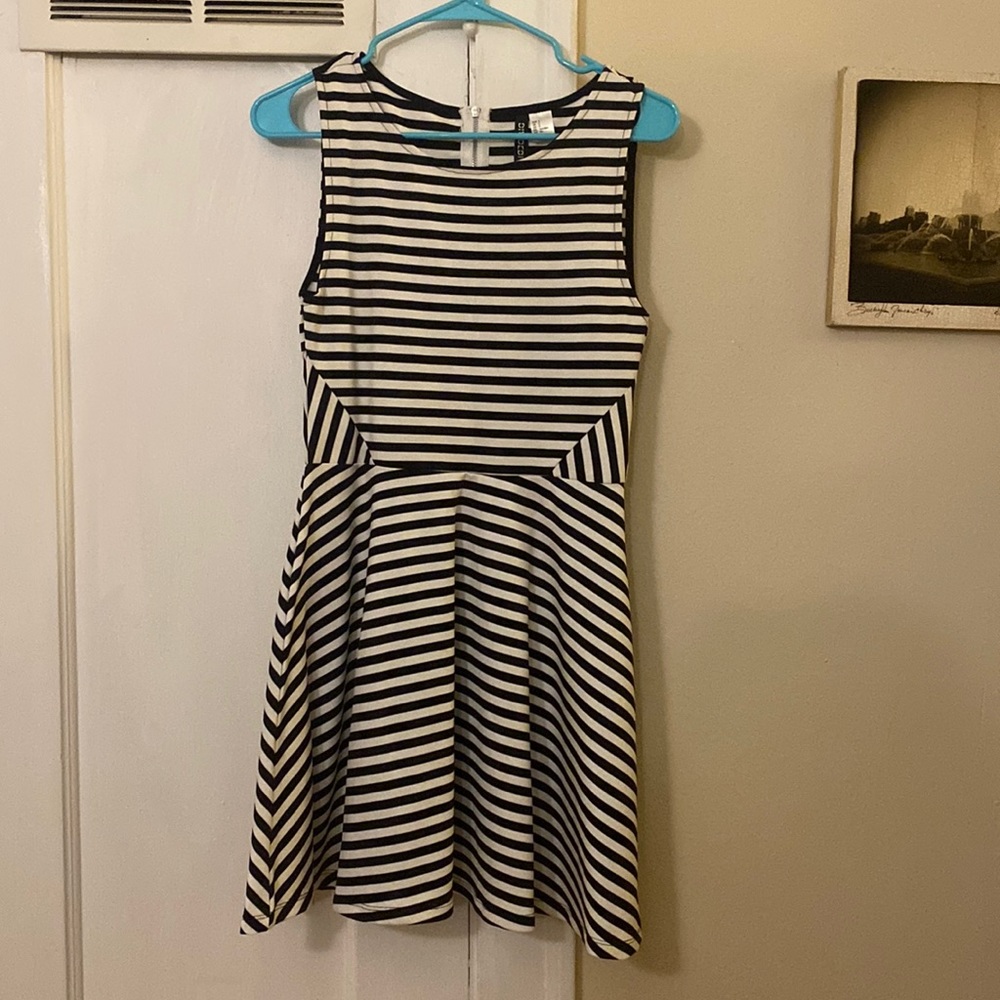 Divided by H&M Black and White Striped Dress
